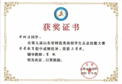 第九届山东省师范类高校学生从业技能大赛